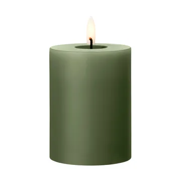 ester & erik pillar candle LED - 70 Green Soil, 10 cm - ester & erik