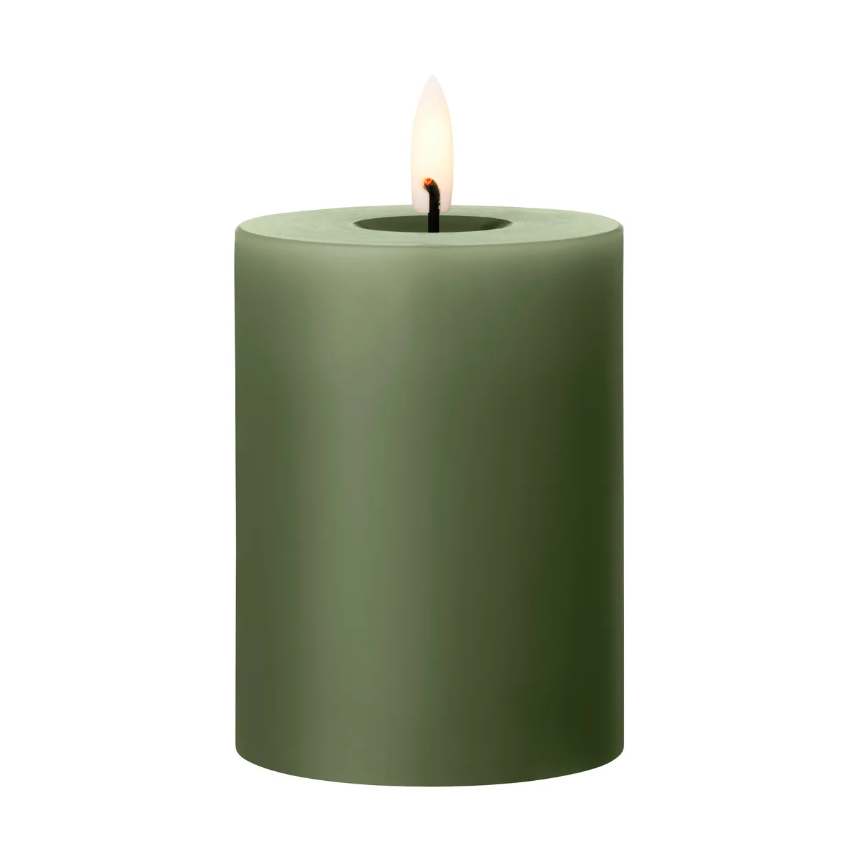 ester & erik pillar candle LED 70 Green Soil, 10 cm