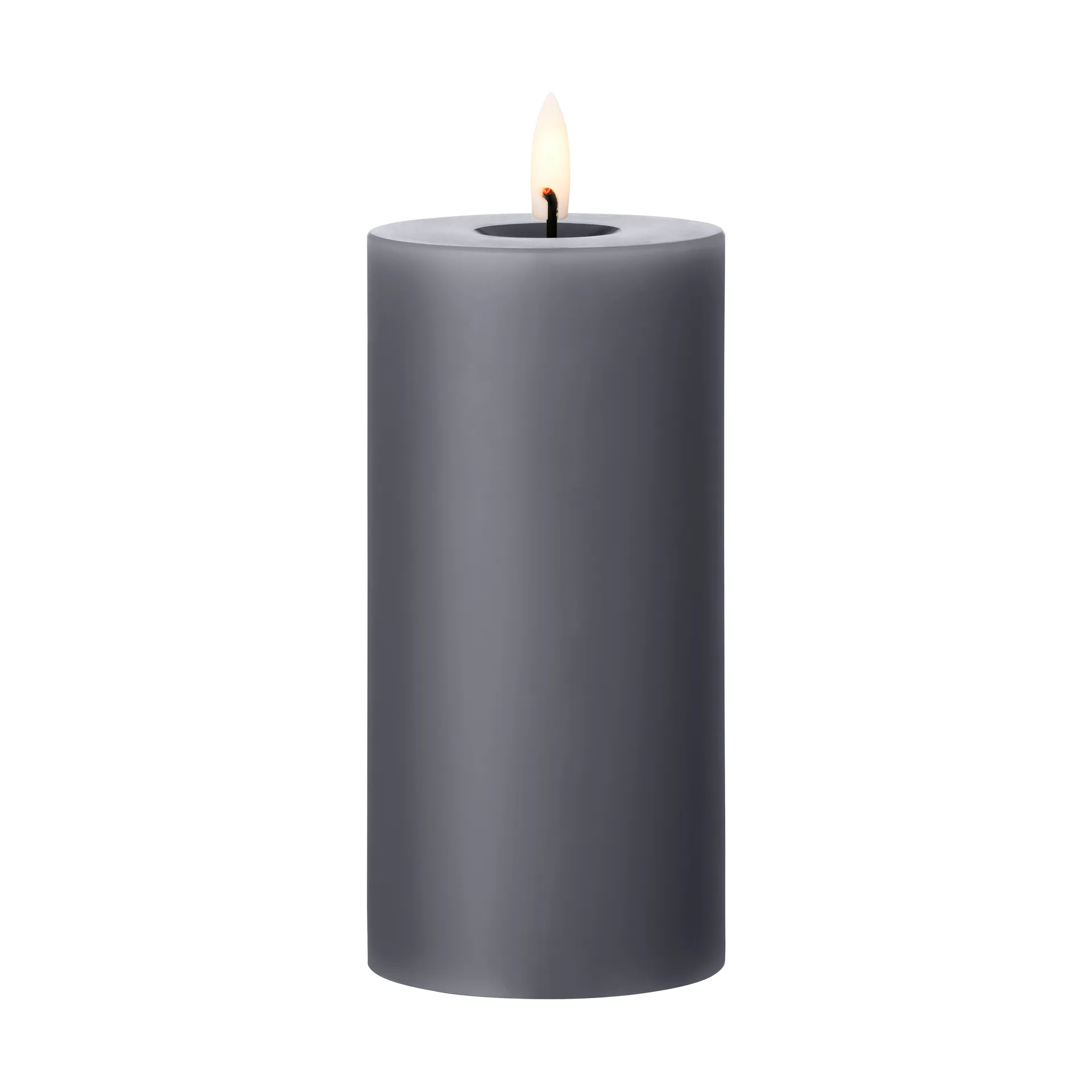 ester & erik pillar candle LED, 74 Dark Slate, 15 cm ester & erik