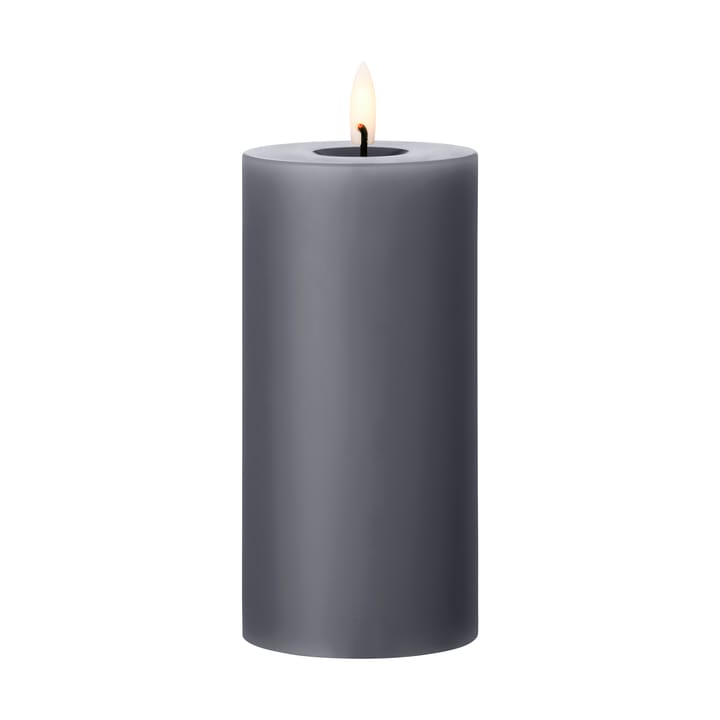 ester & erik pillar candle LED - 74 Dark Slate, 15 cm - Ester & erik