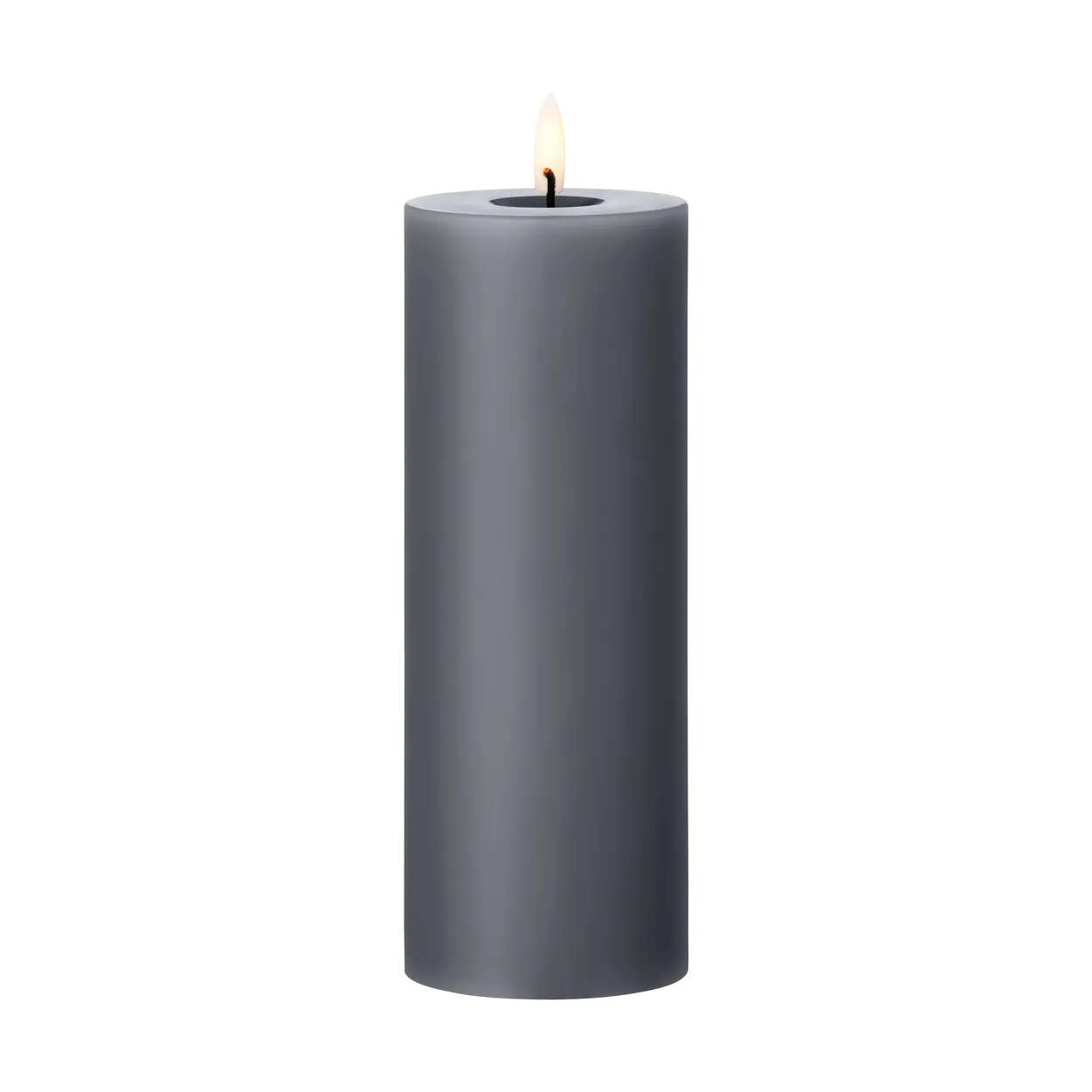ester & erik pillar candle LED 74 Dark Slate, 20 cm
