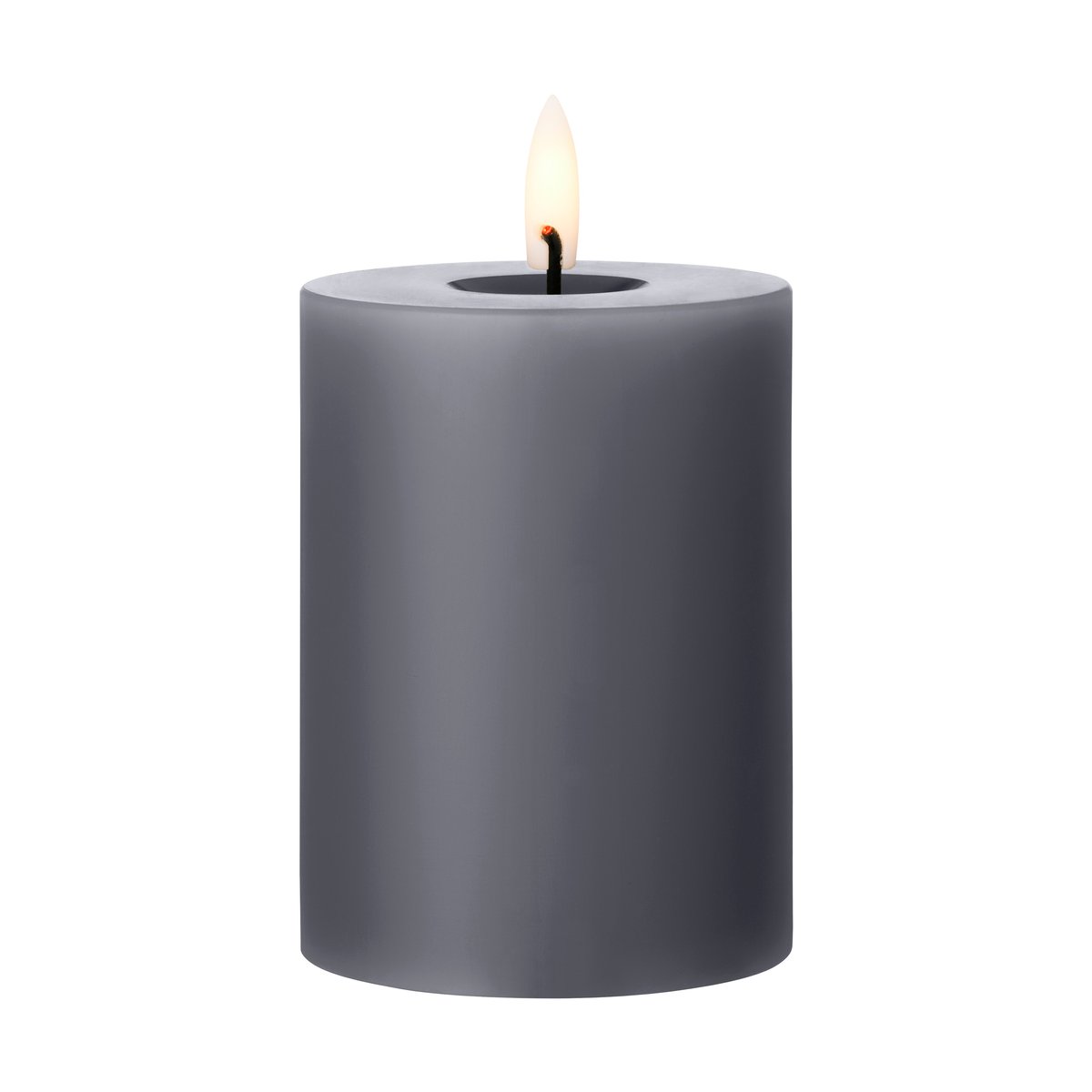 ester & erik pillar candle LED o7.5x10 cm 74 Dark Slate