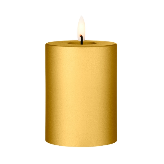 ester & erik pillar candle LED o7.5x10 cm 90 Gold Metallic