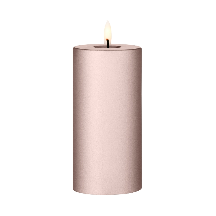 ester & erik pillar candle LED o7.5x15 cm 94 Champagne Metallic