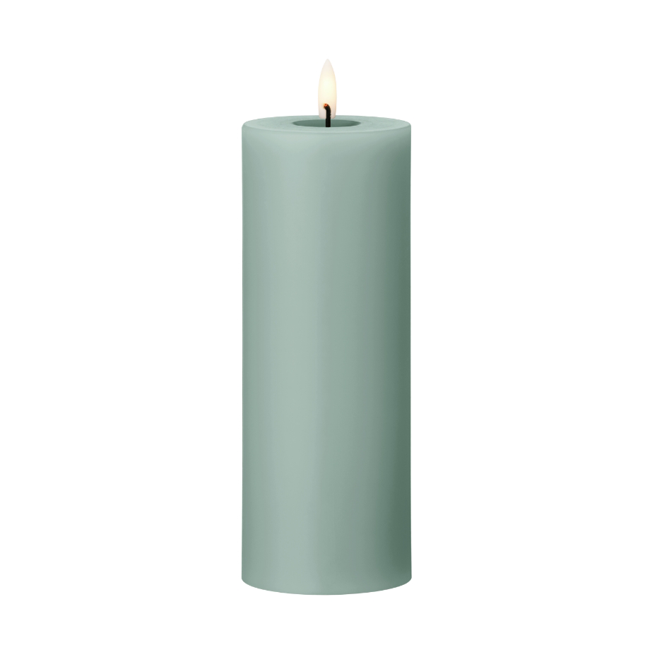 ester & erik ester & erik pillar candle LED Ø7.5x20 cm 67 Jade stone