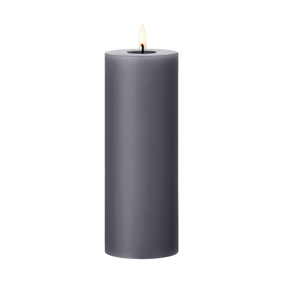 ester & erik pillar candle LED o7.5x20 cm 74 Dark Slate