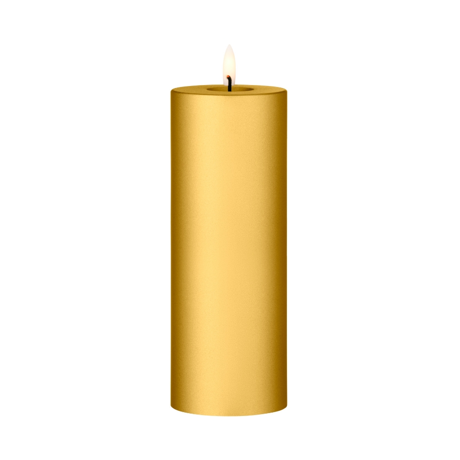 ester & erik pillar candle LED o7.5x20 cm 90 Gold Metallic