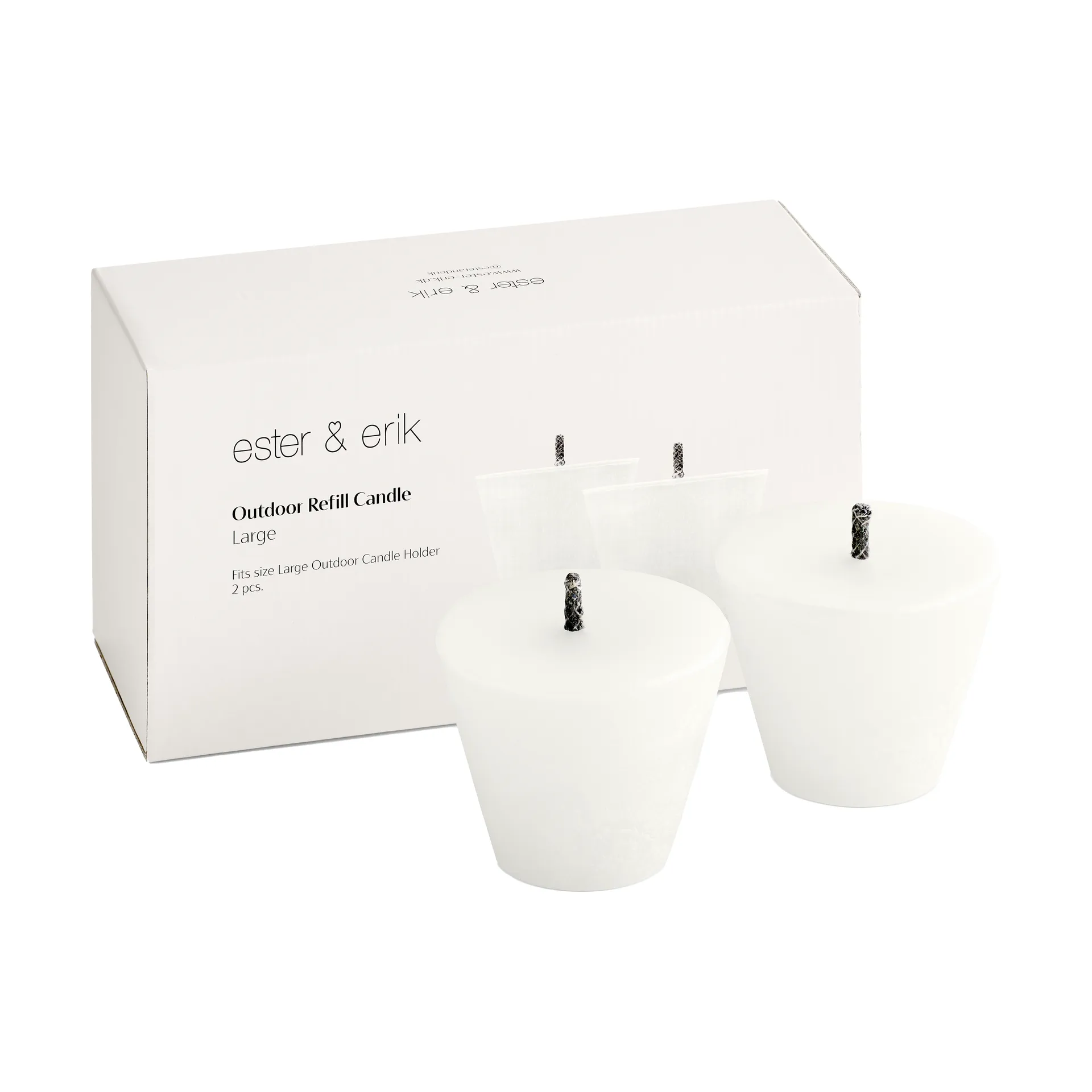 ester & erik refill for outdoor candle holder 2-pack, Large ester & erik