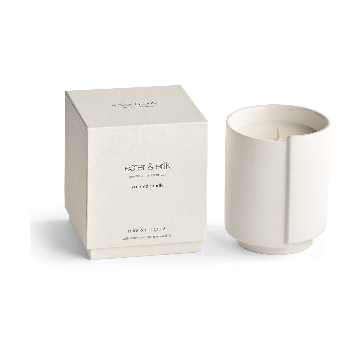 ester & erik scented candles Mint & cut grass | Scandinavian Design | Scented candles & diffusers | White