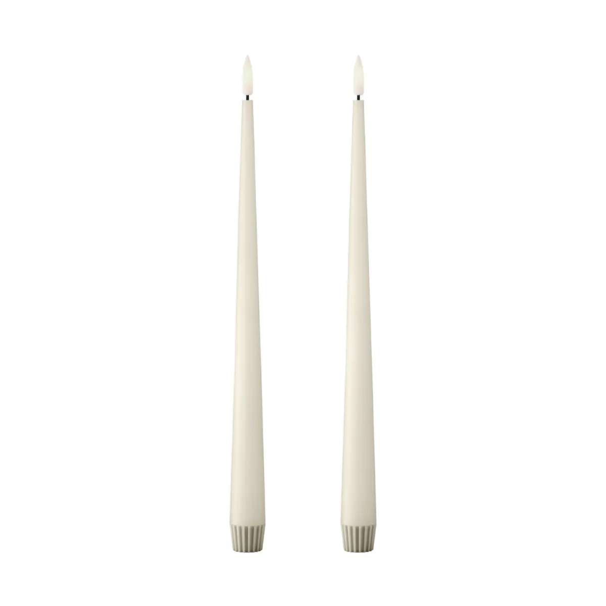 ester & erik taper candle LED 2-pack, 06 Ivory, 30 cm ester & erik