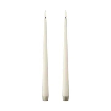 ester & erik taper candle LED 2-pack - 06 Ivory, 30 cm - ester & erik