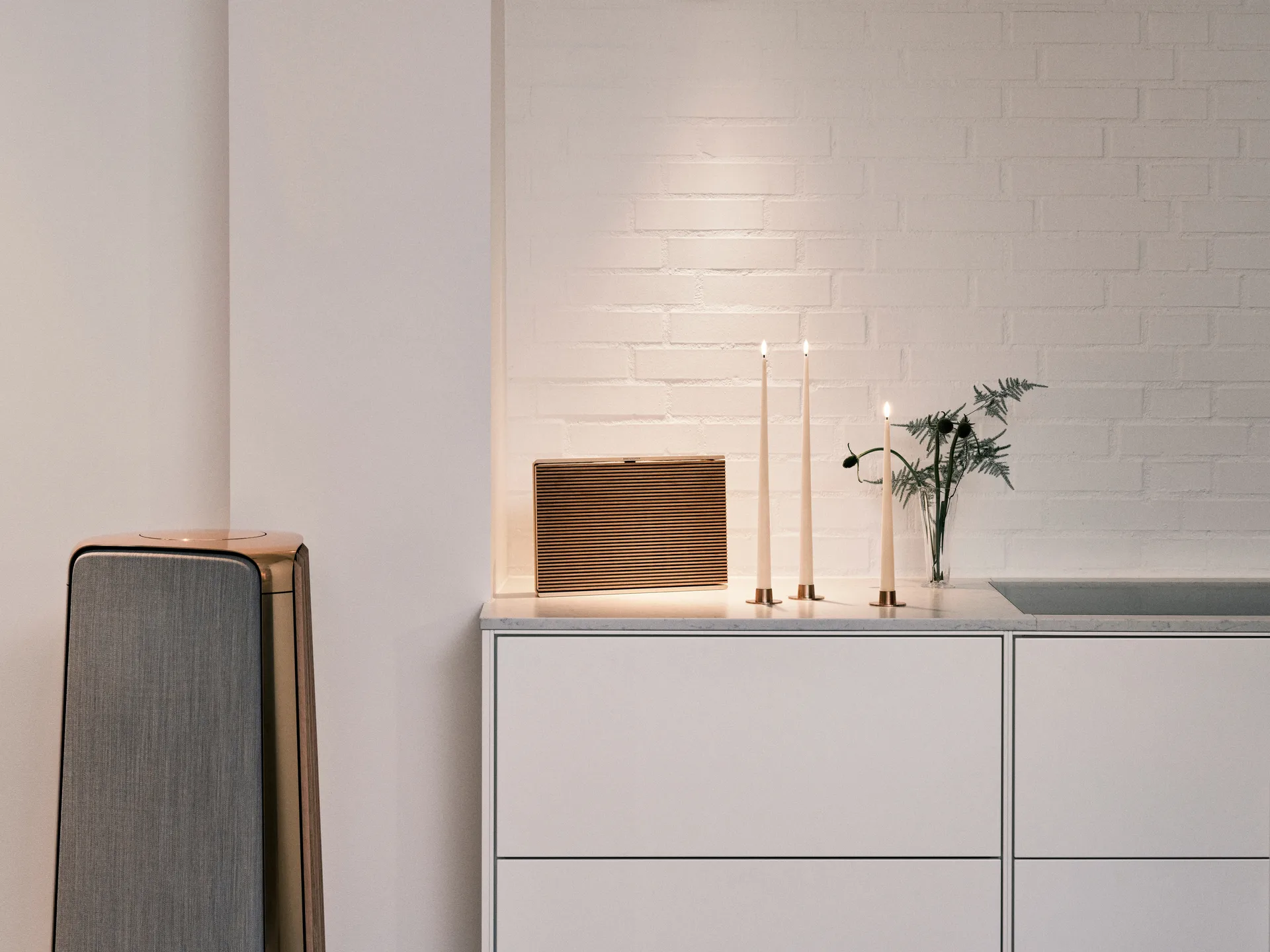 ester & erik taper candle LED 2-pack, 11 Ice Latte , 30 cm ester & erik