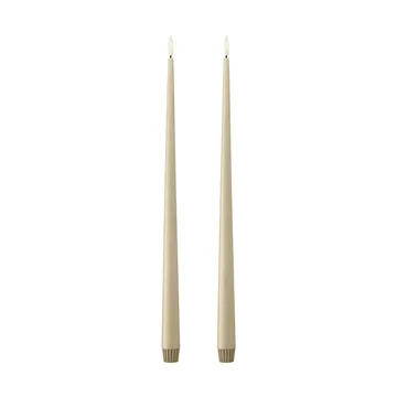 ester & erik taper candle LED 2-pack - 14 Pale ginger, 40 cm - ester & erik