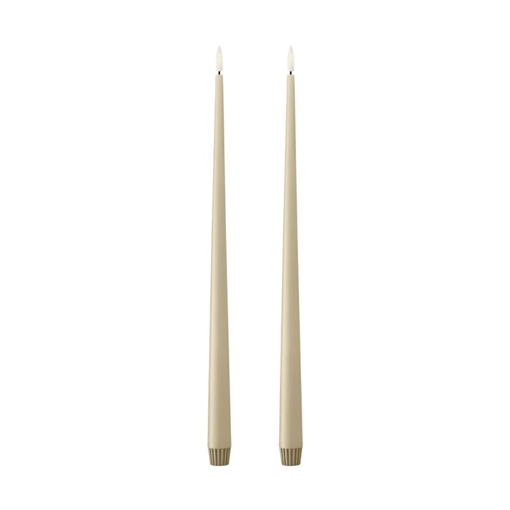 ester & erik taper candle LED 2-pack - 14 Pale ginger, 40 cm - Ester & erik