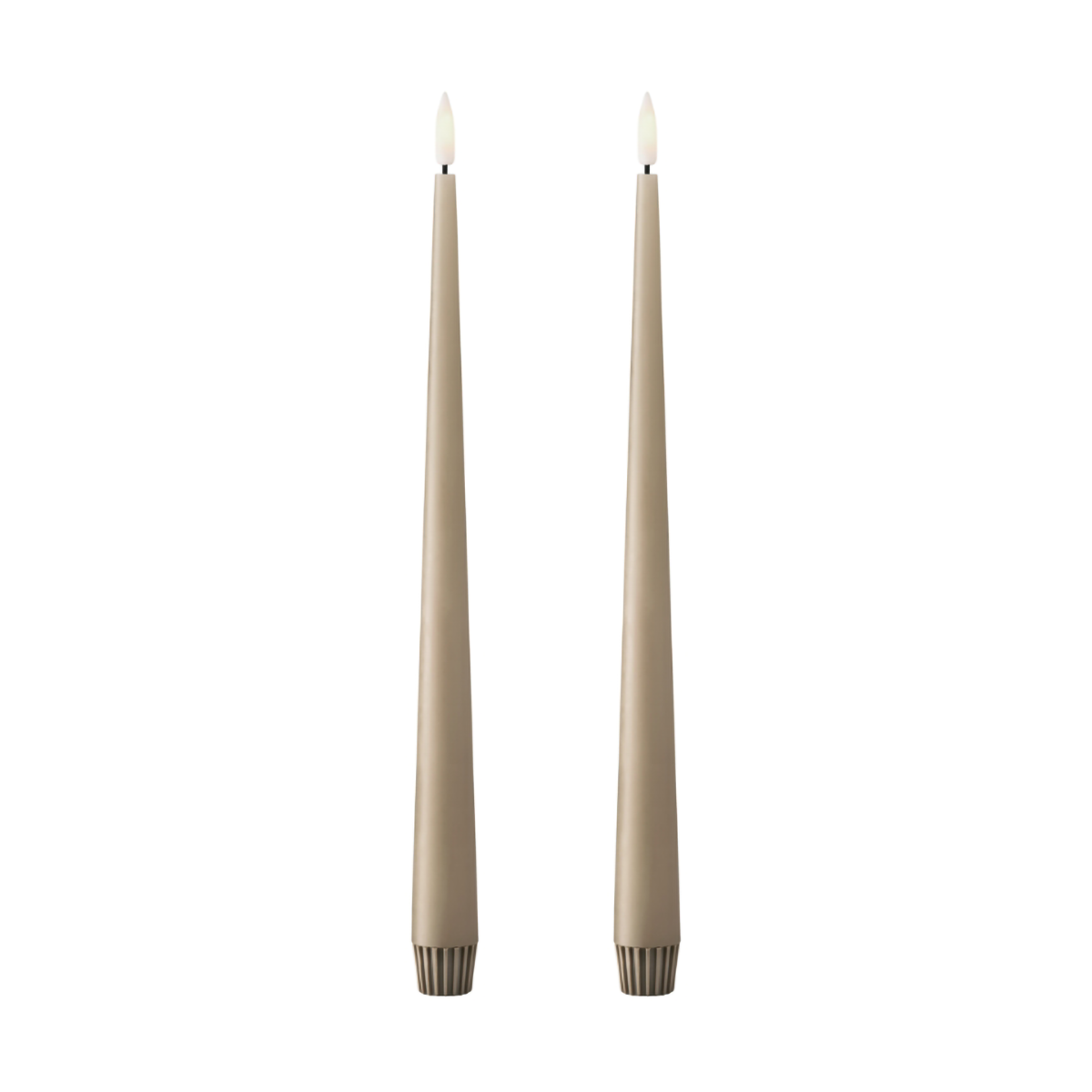 ester & erik taper candle LED 2-pack 18 Nougat note , 30 cm
