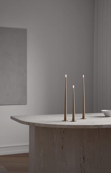ester & erik taper candle LED 2-pack - 20 Rosy caramel , 30 cm - ester & erik