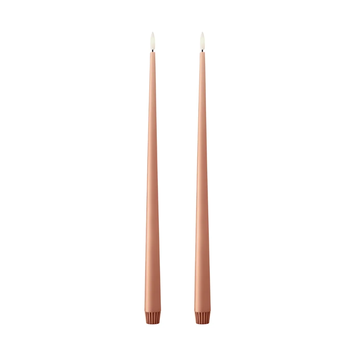 ester & erik taper candle LED 2-pack, 20 Rosy caramel, 40 cm ester & erik