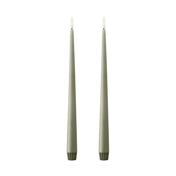 ester & erik taper candle LED 2-pack - 69 Artichoke , 30 cm - Ester & erik