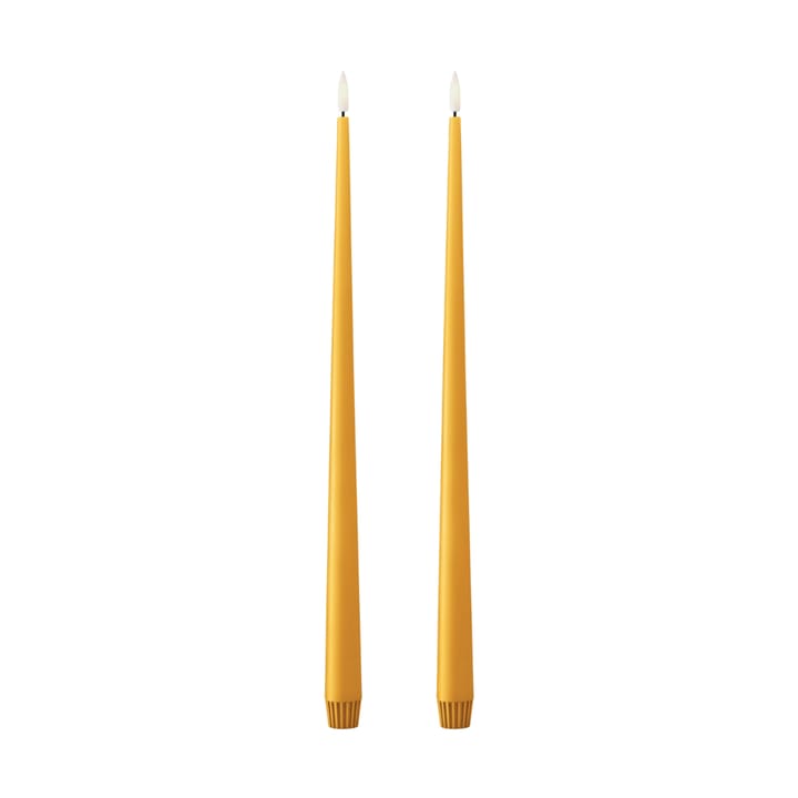 ester & erik taper candle LED 2-pack - 85 Mango, 40 cm - Ester & erik