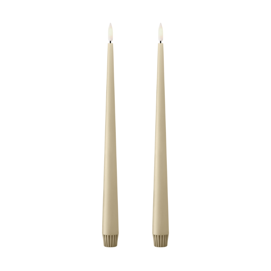 ester & erik ester & erik taper candle LED 30 cm 2-pack 14 Pale ginger