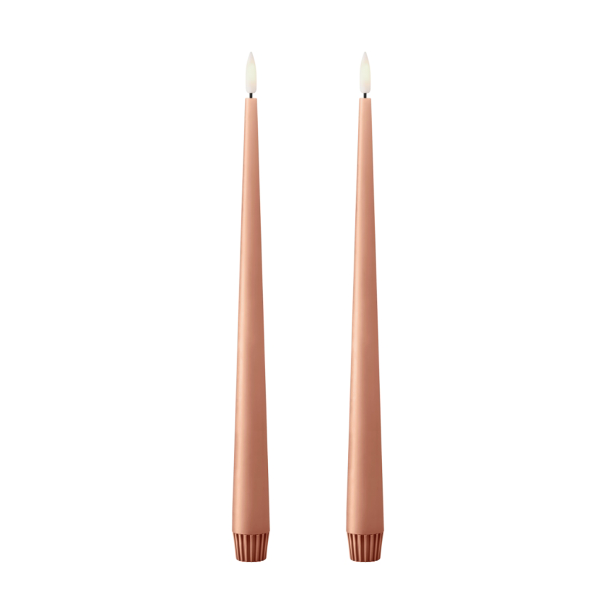 ester & erik ester & erik taper candle LED 30 cm 2-pack 20 Rosy caramel