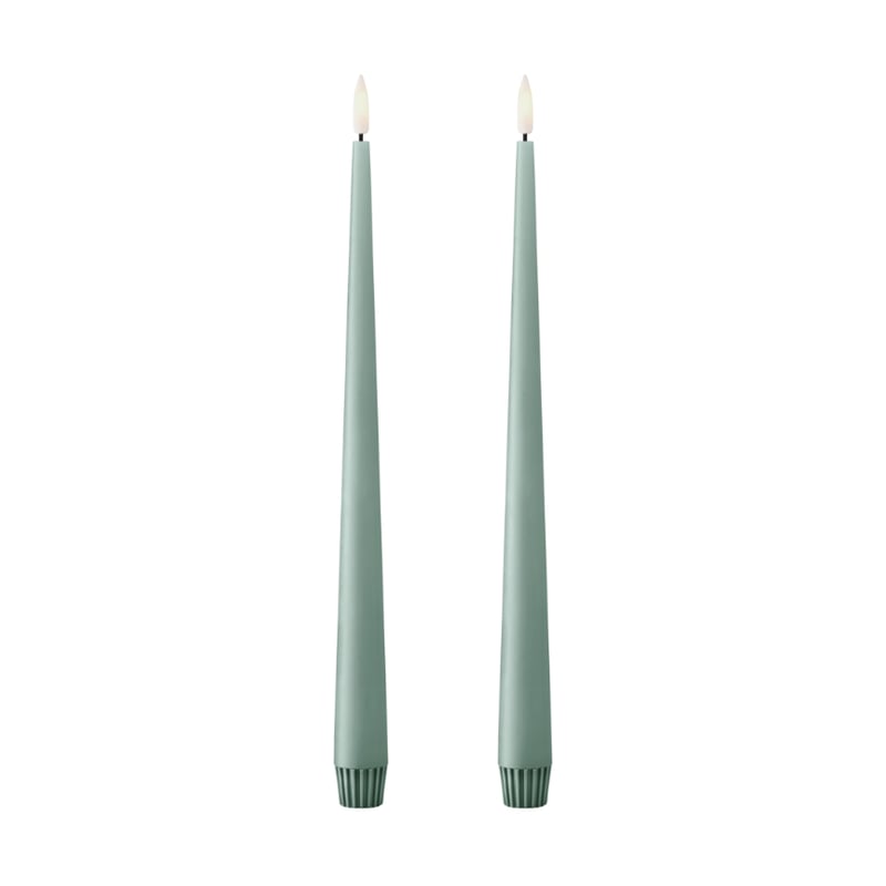 ester & erik ester & erik taper candle LED 30 cm 2-pack 67 Jade stone