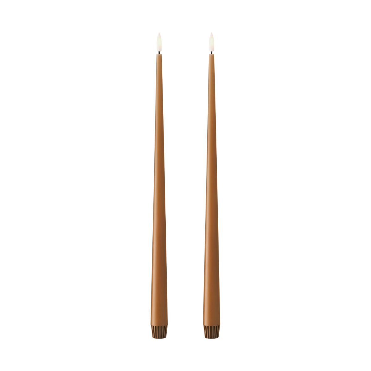 ester & erik taper candle LED 40 cm 2-pack 23 Raw Toffee