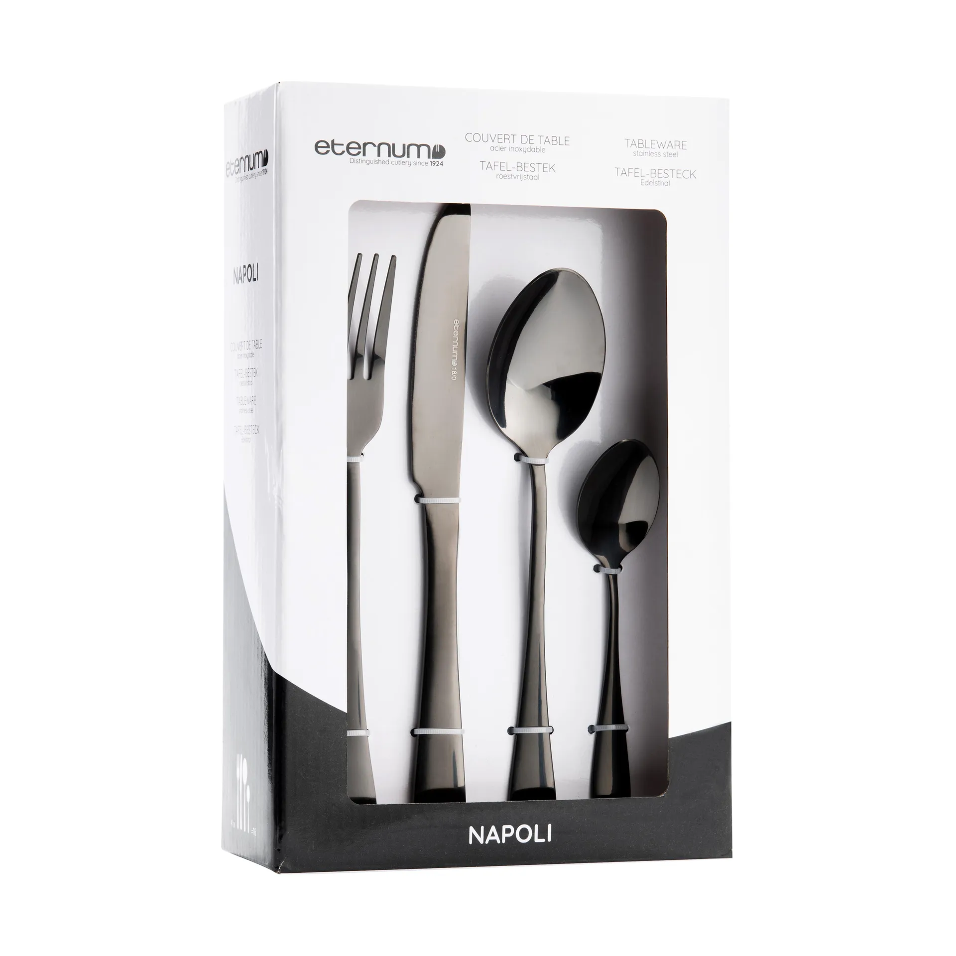 Eternum Napoli cutlery set 16 pcs, Black Eternum