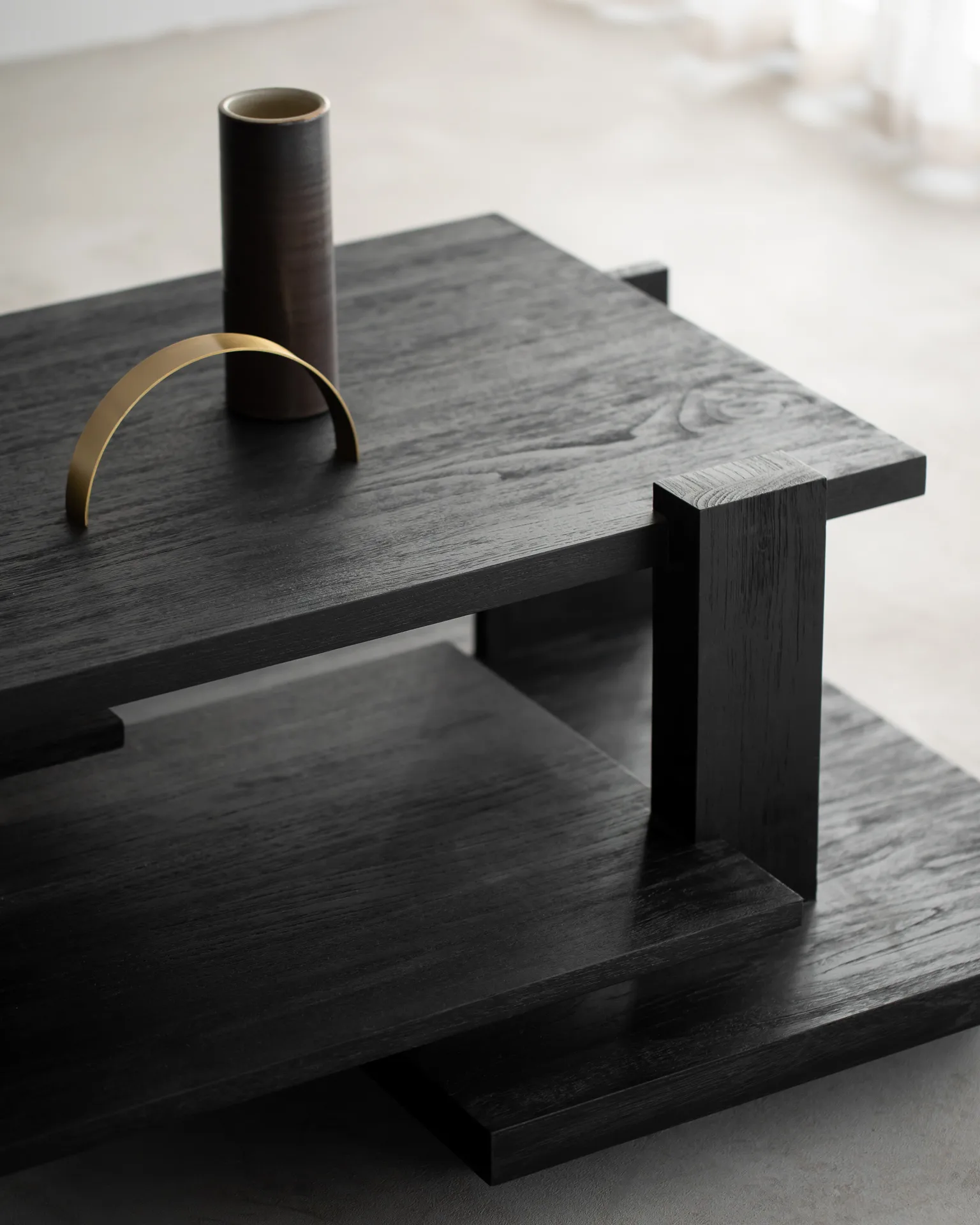 Abstract coffee table, Teak 140x85 cm Ethnicraft