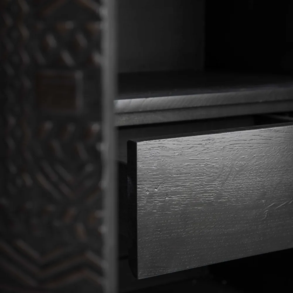 Ancestors Tabwa cabinet, Teak 3 doors-2 drawers 126x180 Ethnicraft