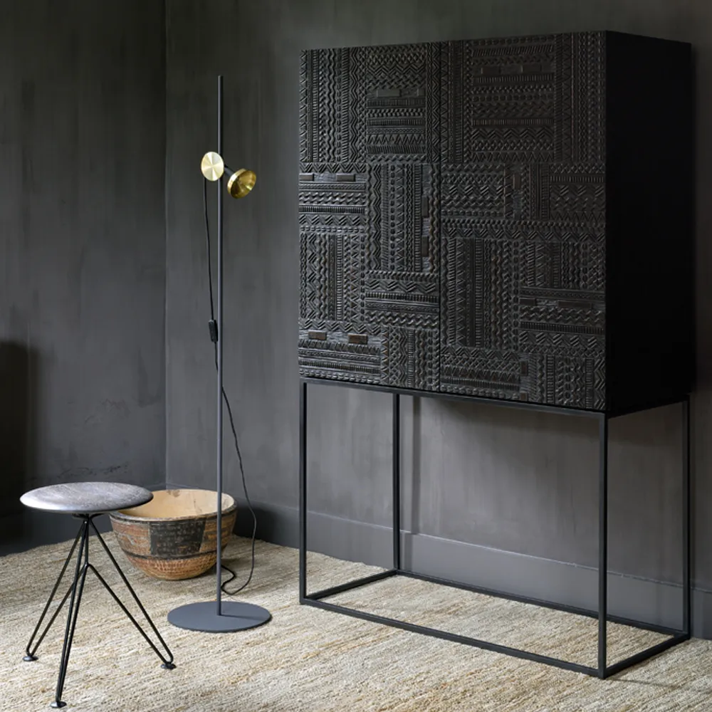 Ancestors Tabwa cabinet, Teak 3 doors-2 drawers 126x180 Ethnicraft