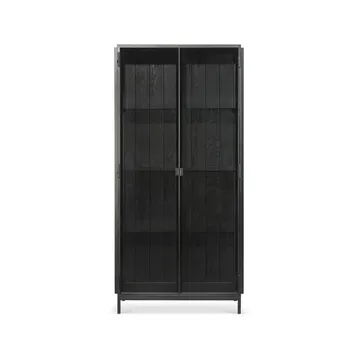 Anders display cabinet - Black 2 glass doors-Metal - Ethnicraft
