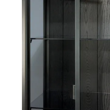 Anders display cabinet - Black 2 glass doors-Metal - Ethnicraft