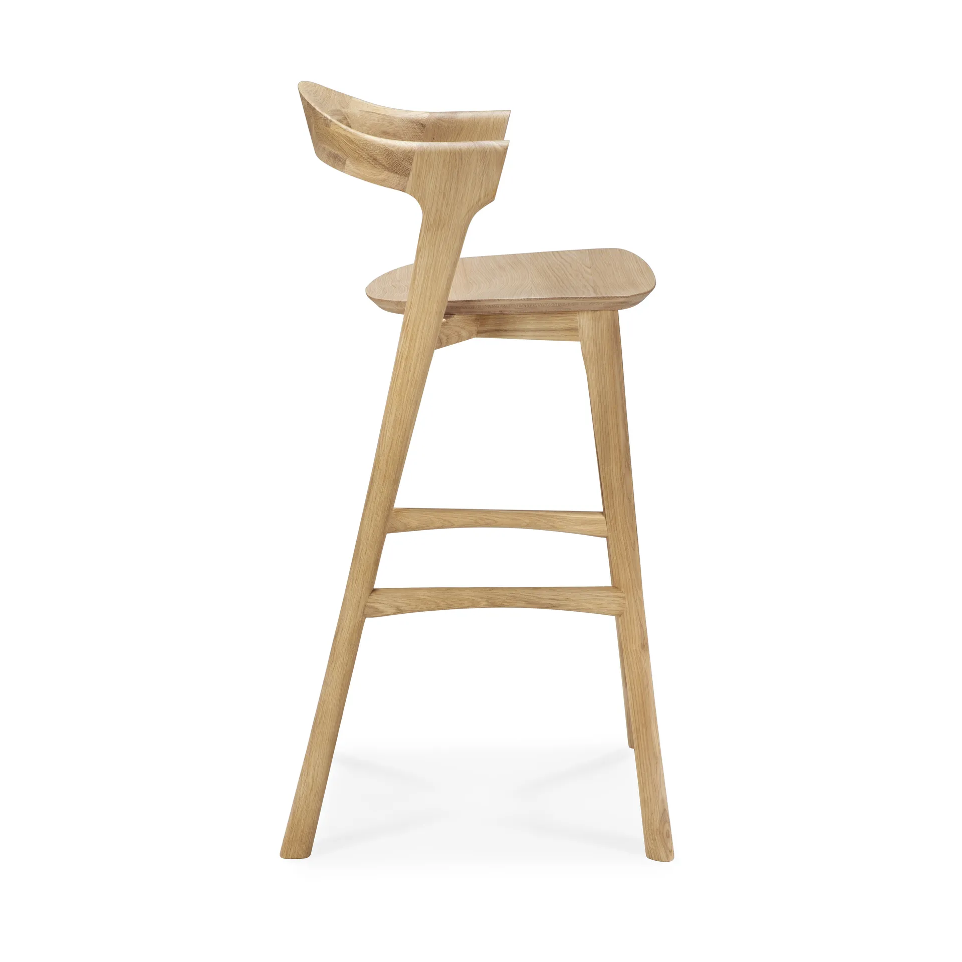 Beech bar stool, Lacquered oak, 75 cm Ethnicraft