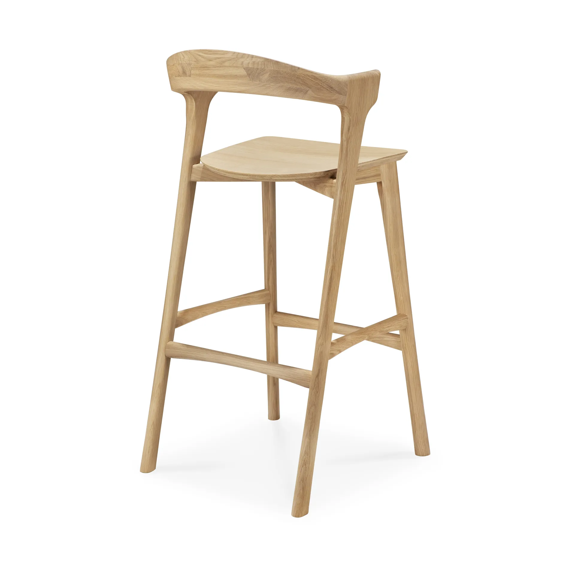 Beech bar stool, Lacquered oak, 75 cm Ethnicraft
