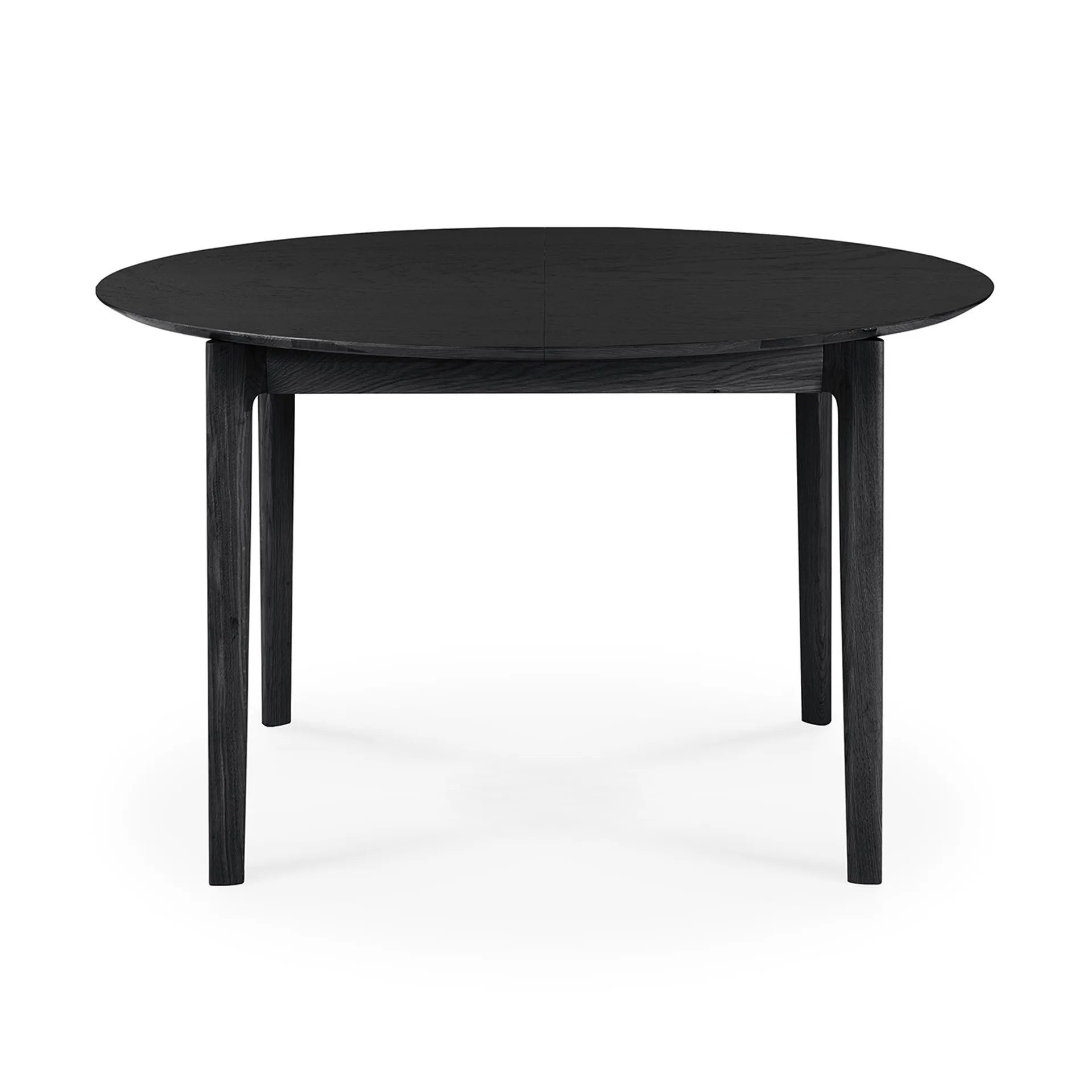 Beech dining table oval 129/179x100x76 cm, Black stained oak Ethnicraft