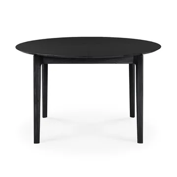 Beech dining table oval 129/179x100x76 cm - Black stained oak - Ethnicraft
