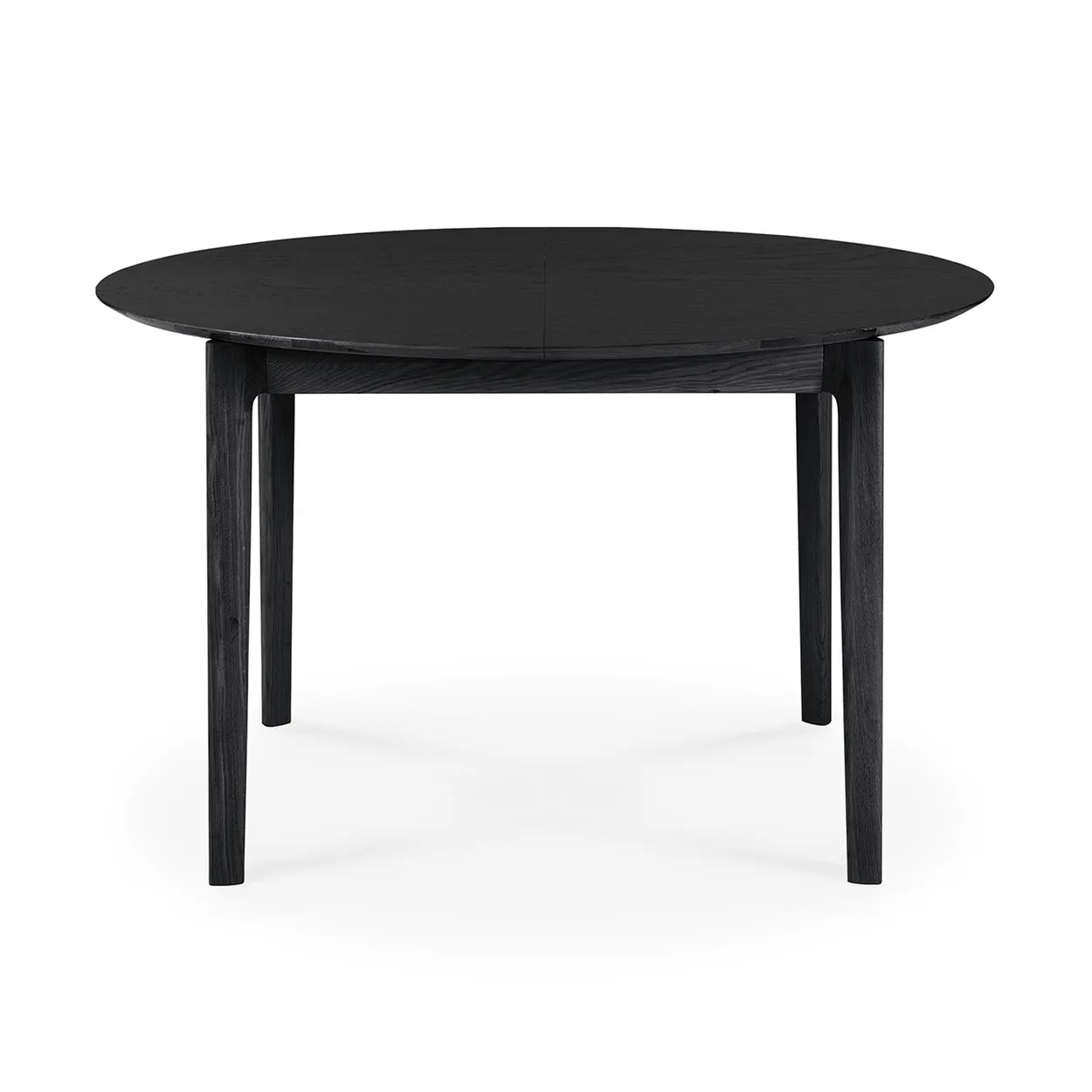 Ethnicraft Beech dining table oval 129/179x100x76 cm Black stained oak