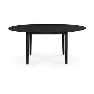 Beech dining table oval 129/179x100x76 cm - Black stained oak - Ethnicraft