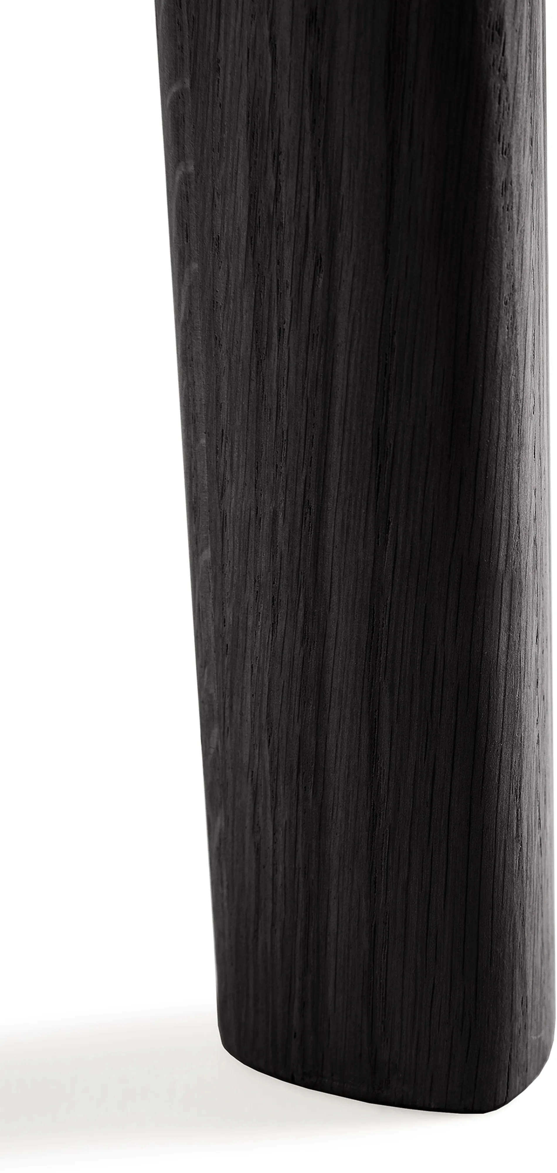 Beech dining table oval 129/179x100x76 cm, Black stained oak Ethnicraft