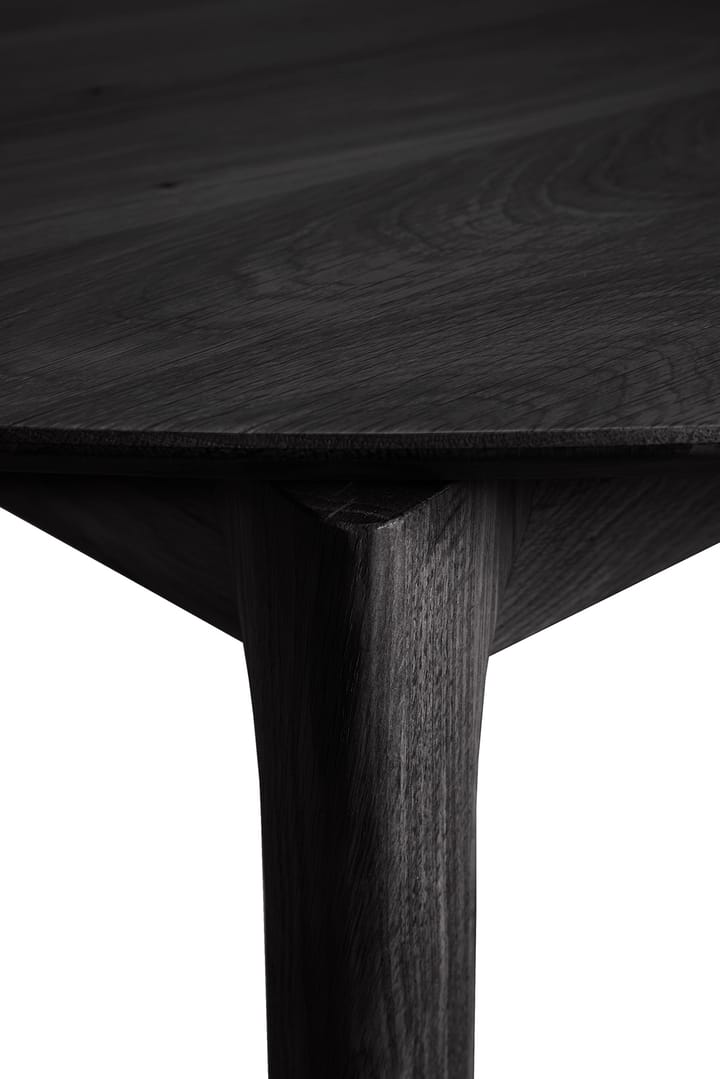 Beech dining table oval 129/179x100x76 cm, Black stained oak Ethnicraft