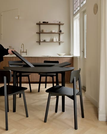 Beech dining table oval 129/179x100x76 cm - Black stained oak - Ethnicraft