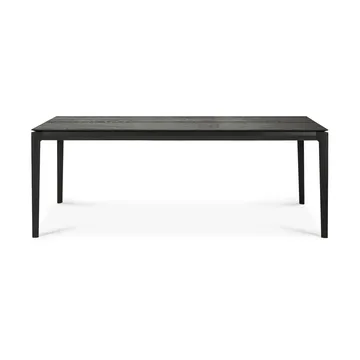 Beech extendable dining table - Black lacquered oak, 100x200/300 cm - Ethnicraft