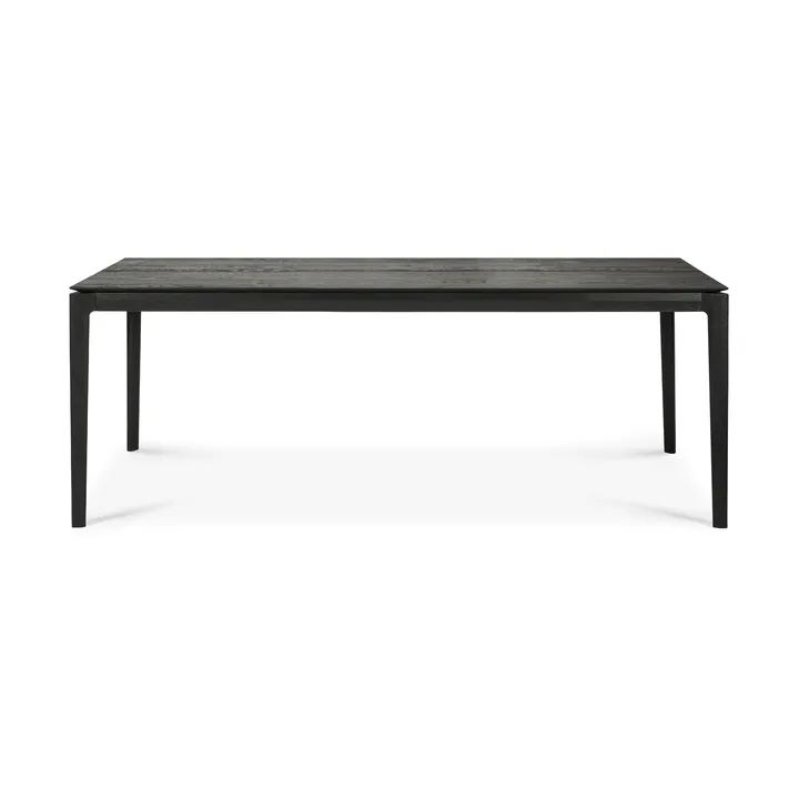 Beech extendable dining table - Black lacquered oak, 100x200/300 cm - Ethnicraft