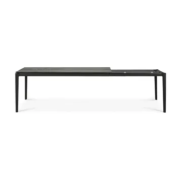Beech extendable dining table - Black lacquered oak, 100x200/300 cm - Ethnicraft