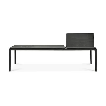 Beech extendable dining table - Black lacquered oak, 100x200/300 cm - Ethnicraft
