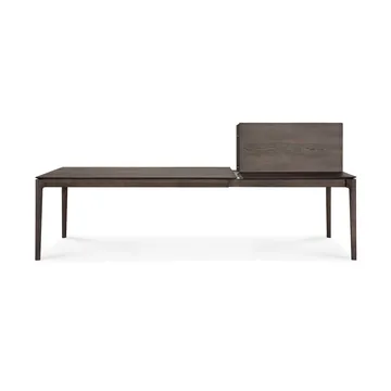 Beech extendable dining table - Brown-lacquered oak, 100x180/280 cm - Ethnicraft