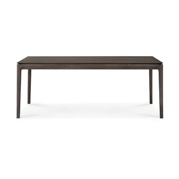 Beech extendable dining table - Brown-lacquered oak, 100x200/300 cm - Ethnicraft