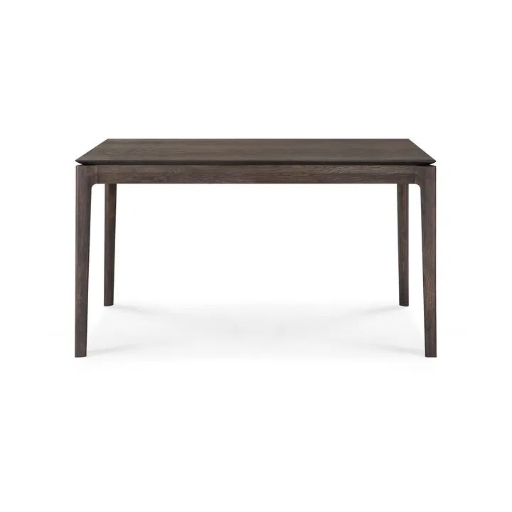 Beech extendable dining table - Brown-lacquered oak, 90x140/220 cm - Ethnicraft