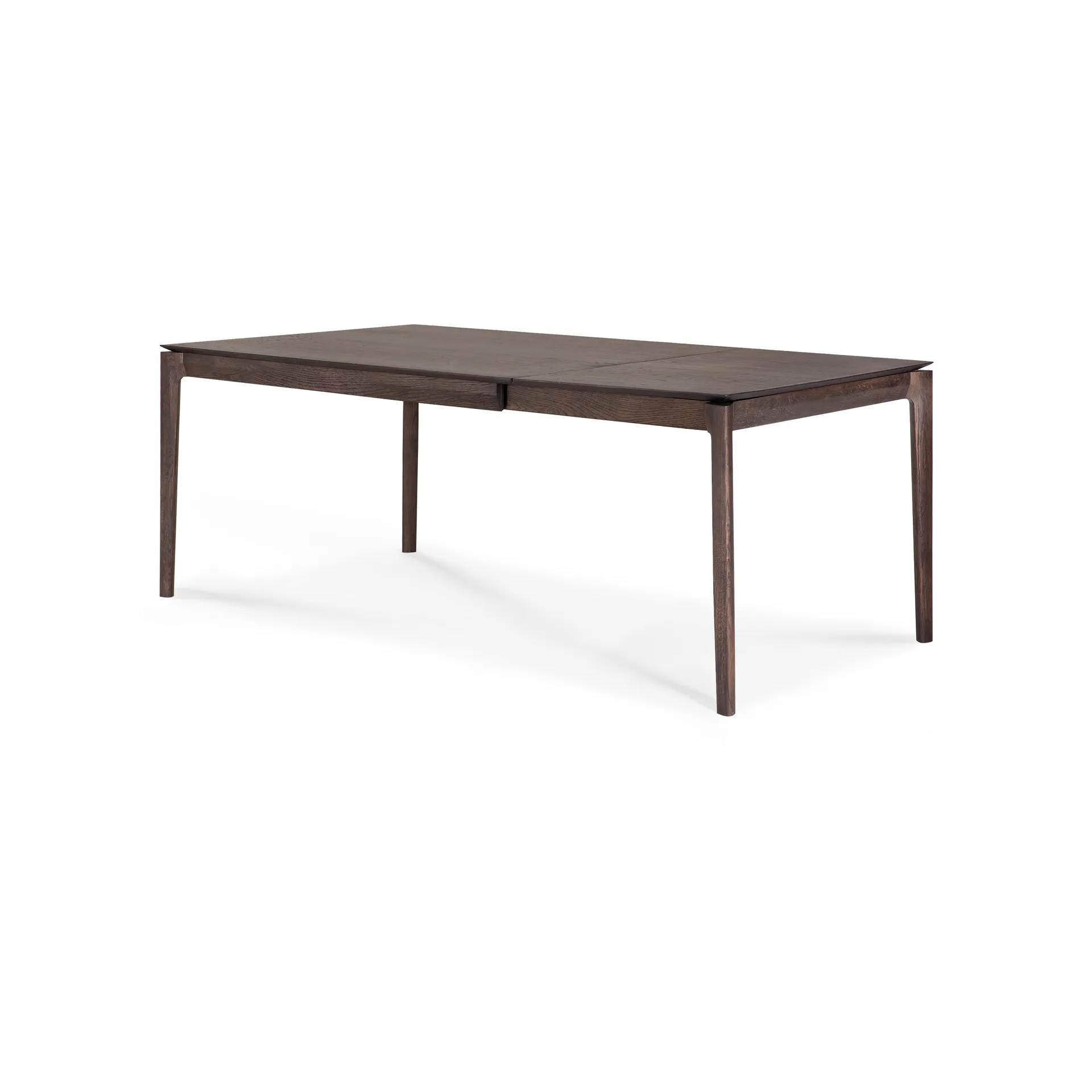 Beech extendable dining table, Brown-lacquered oak, 90x140/220 cm Ethnicraft